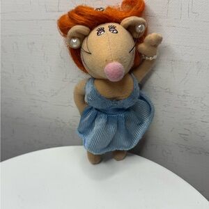 Cute Mouse Plush with Blue Dress
